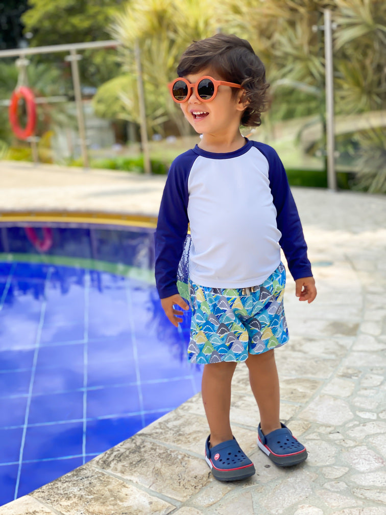 Blue & White Sun T-shirt