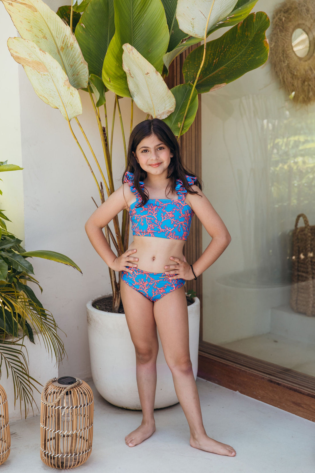 Flippa Neon corals Top & Mae Neon corals Bottom